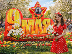 Надувная надпись С 9 мая