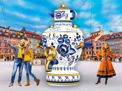 Самовар с чайником гжель