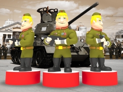 Фигура надувного солдата